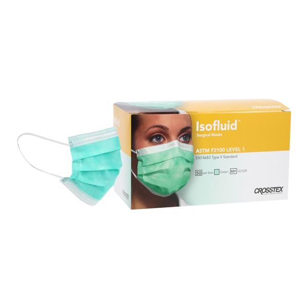 Isofluid Mask ASTM Level 1 Green 50/Bx