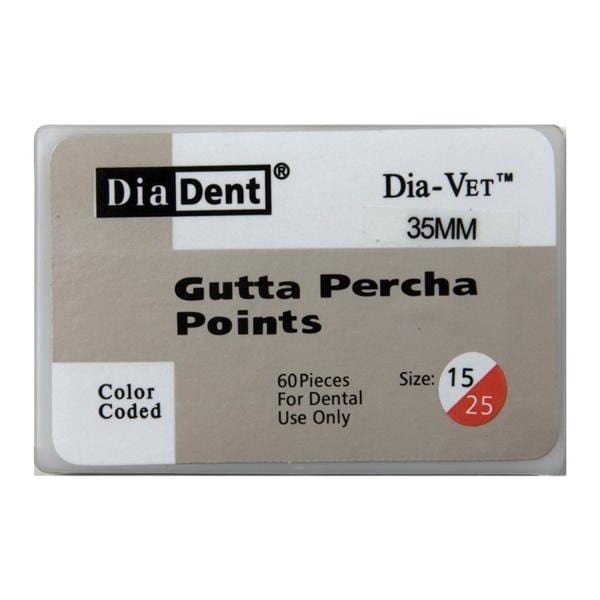 Dia-Vet Oversized Gutta Percha Points Size 15-25 60/Bx