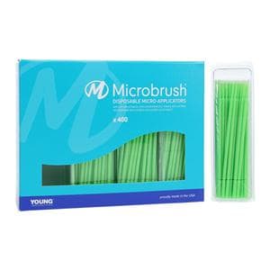 Microbrush Plus Bendable Micro Applicator Green 400/Pk