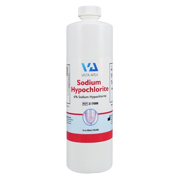 6% Sodium Hypochlorite Root Canal Prep Solution 16 oz Ea