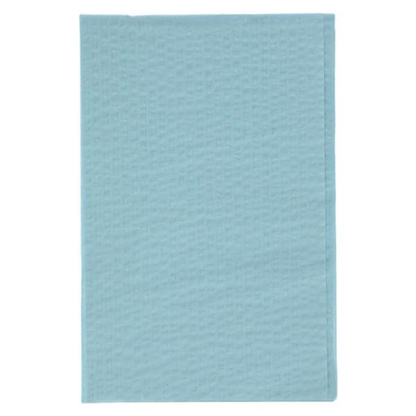 Advantage Plus Patient Bib 3 Ply T/P 13 in x 18 in Blu Disposable 500/Ca