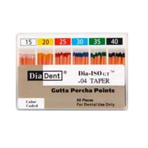 Dia-ISOGT Gutta Percha Points Size 25 Millimeter Markings 60/Bx