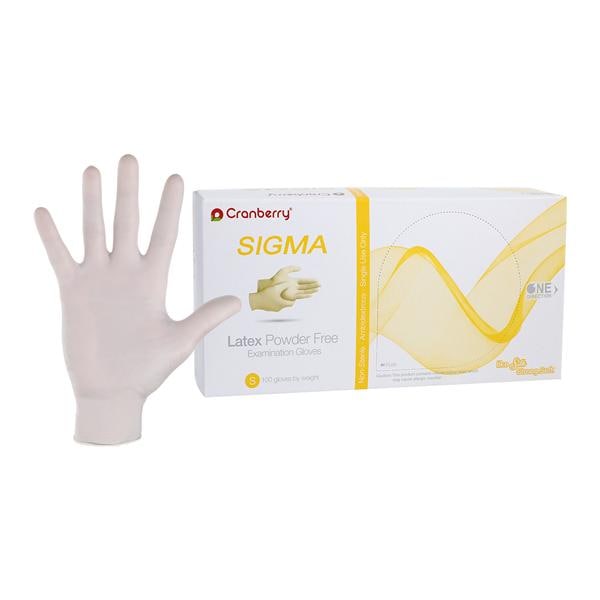 Sigma Latex Exam Gloves Small Natural Non-Sterile, 10 BX/CA