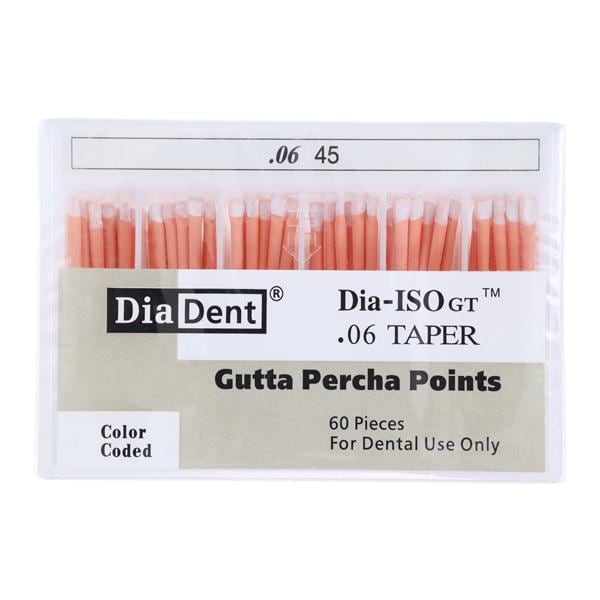 Dia-ISOGT Hand Rolled Gutta Percha Points Size 45 White 60/Bx