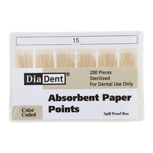 Absorbent Points Size 15 White 200/Bx