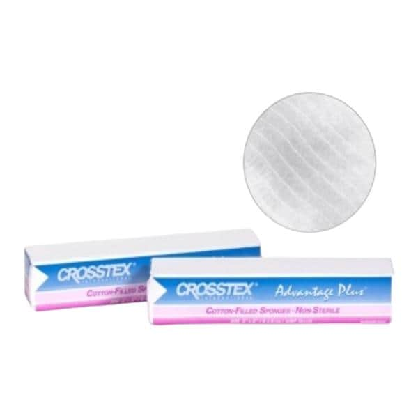 Advantage Plus Cotton Filled Cotton Filled Sponge 2x2" 4 Ply Non-Sterile Sq LF