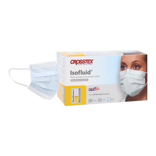 Isofluid Mask ASTM Level 1 Blue 50/Bx