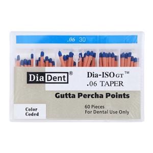 Dia-ISOGT Hand Rolled Gutta Percha Points Size 30 Blue 60/Bx