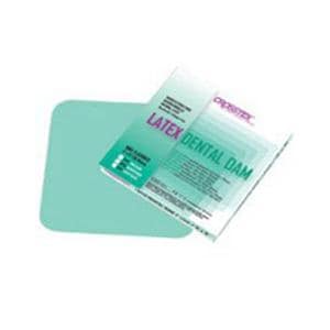 Latex Rubber Dam 5 in x 5 in Heavy Gauge Green Mint 52/Bx