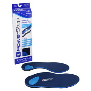 Powerstep ProTech Insole Black/Blue Full Length Men 8-8.5 / Women 10-10.5