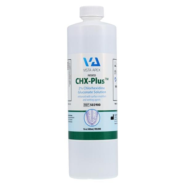 CHX-Plus Irrigant 2% Chlorhexidine Gluconate Solution Final 16 oz Ea