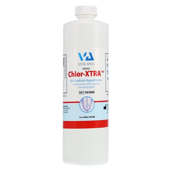 Chlor-XTRA Solution 6% Sodium Hypochlorite Root Canal Prep Ea