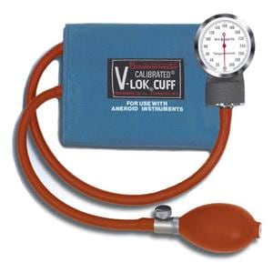 Calibrated V-Lok Aneroid Sphygmomanometer Md Blu LF Thigh Dial Display Ea