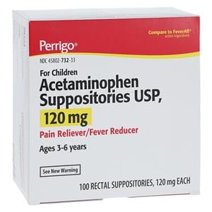 Acetaminophen Pediatric Pain Reliever/Fever Reducer Suppository 1...