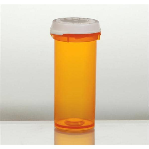 Prescription Vial Plastic 9 Dram Amber 100/Pk