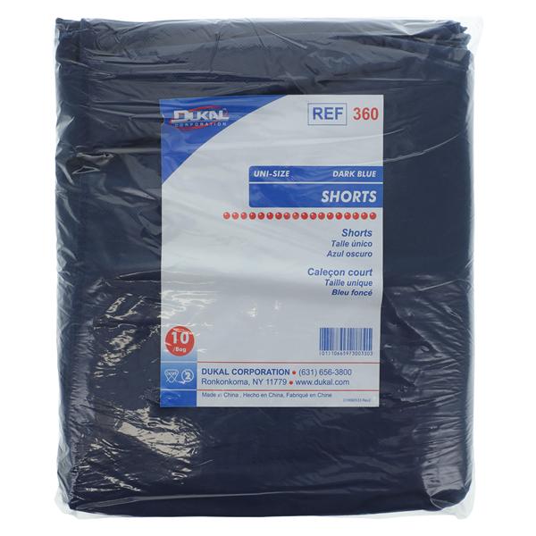 Exam Shorts Spunbonded Polypropylene Dark Blue Unisize Disposable 50/Ca