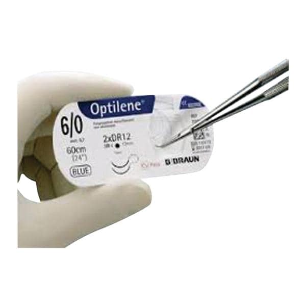 Optilene Suture 6-0 18" Polypropylene Monofilament DSMP13 Blue 36/Bx