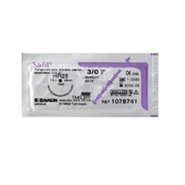 Safil Suture 3-0 27" Polyglycolic Acid Braid HR-26 Undyed 36/Bx