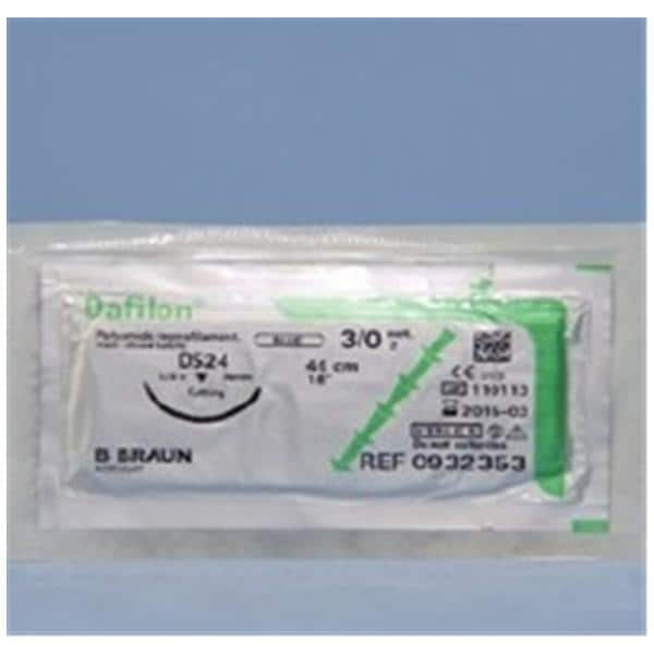 Dafilon Suture 3-0 18" Polyamide Monofilament DS-24 Blue 12/Bx