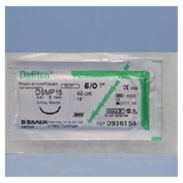 Dafilon Suture 5-0 18" Polyamide Monofilament DSMP16 Blue 12/Bx