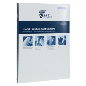 Blood Pressure Cuff Barrier 22.5 in x 8 in Fbrcl/Poly Flm Wht Disposable 50/Bx, 3 BX/CR