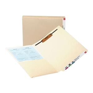 End-Tab Pocket Folder w/ Fastener Letter Size Manila 50/Bx