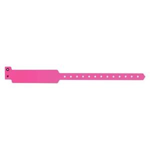 SuperBand Write-On Wristband Plastic Day Glow Pink Adult 500/Bx