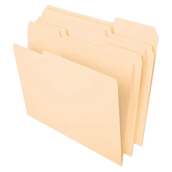 Oxford 1/3-Cut File Folders Letter Size Manila 100/Bx