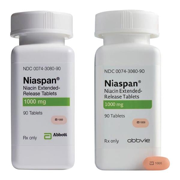 Niaspan Tablets 1000mg Bottle 90/Bt