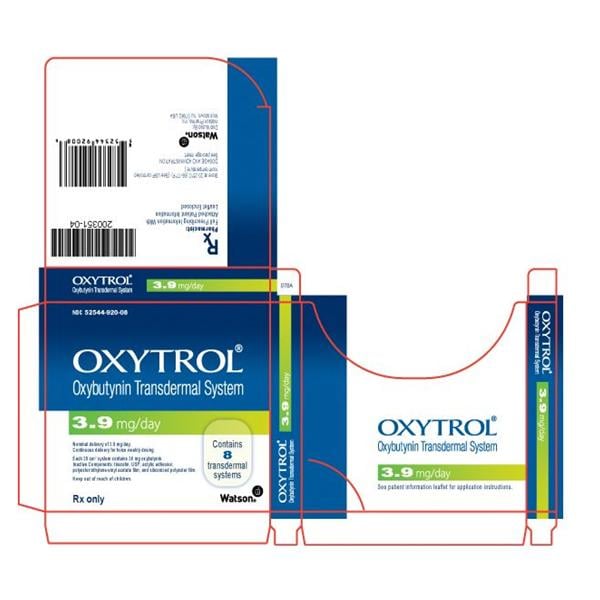 Oxytrol Transdermal System 3.9mg Box 8/Bx