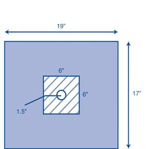 ResiStat 20x18" Non-Sterile Surgical Drape 1-1/2" Fenestrated