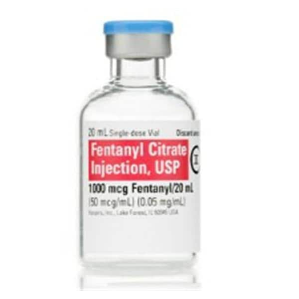 Fentanyl Citrate Injection 50mcg/mL SDV 20mL 25/Package