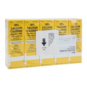 Calcium Chloride Injection 10% 100mg/mL PF Abj LFS Syr 10mL 10/Package