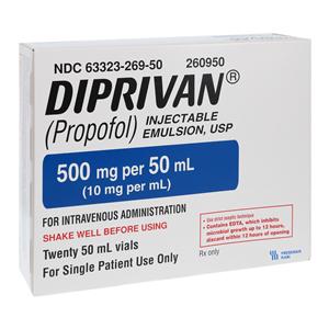 Diprivan Injection 10mg/mL SDV 50mL 20/Bx