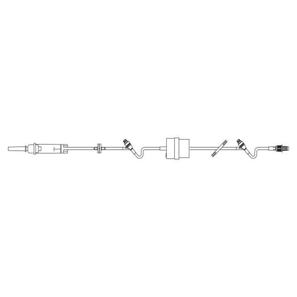 Continu-Flo IV Solution Set 10 Drops/mL 96" Y Inj M LL Adptr/Clr Grav 48/Ca