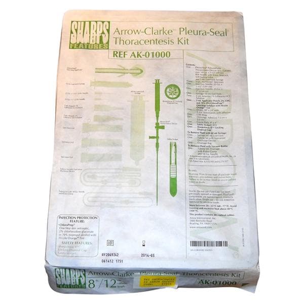 Pleura-Seal Thoracentesis Kit 8Fr Catheter