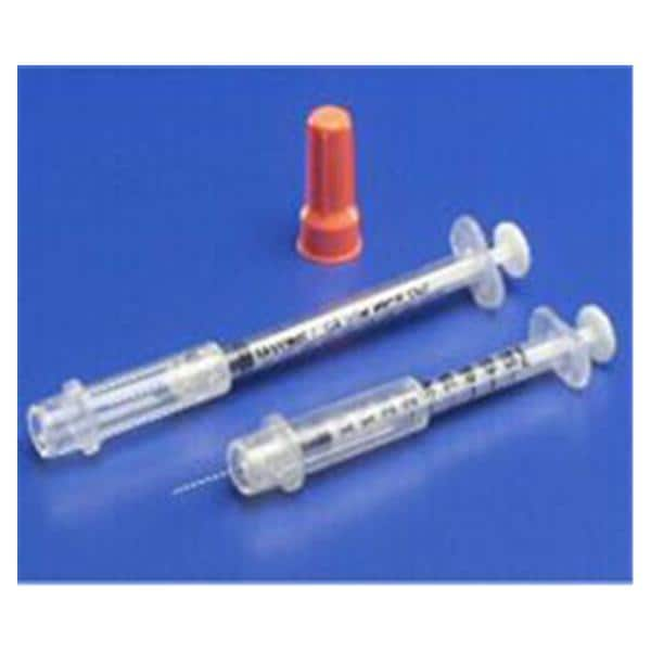 Magellan Insulin Syringe/Needle 29gx1/2" 1mL Orng Atchd Ndl Sfty Shld LDS 50/Bx, 10 BX/CA