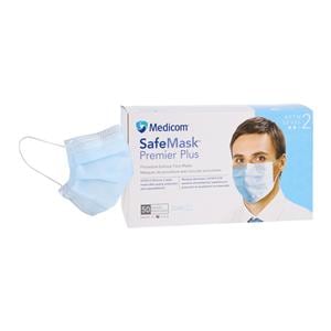 SafeMask Premier Plus Mask ASTM Level 2 Blue 50/Bx