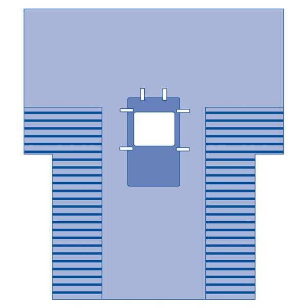 Proxima 77x12" Sterile Laparoscopy Drape 12x13" Fenestrated