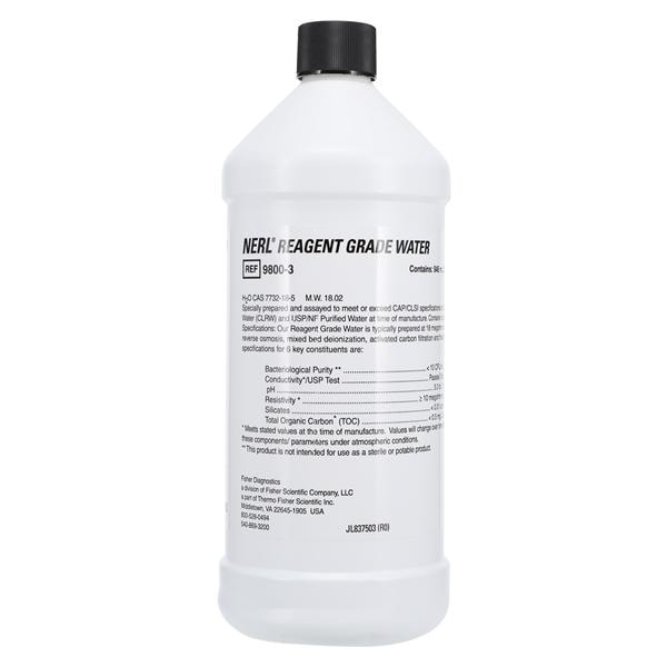 NERL Reagent Grade Water 32oz 6/Ca