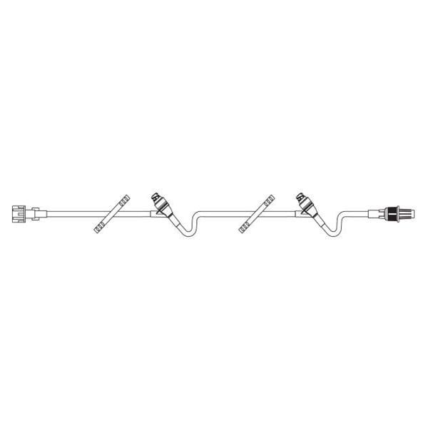 IV Extension Set 42" 2 Clrlnk Yinj Sites: 34", 6 M LL Adptr/Clr Spk 48/Ca