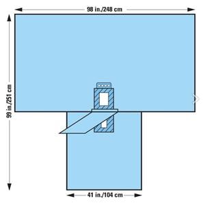 Laparoscopy Pack Laparoscopy T Drape 98x41x99