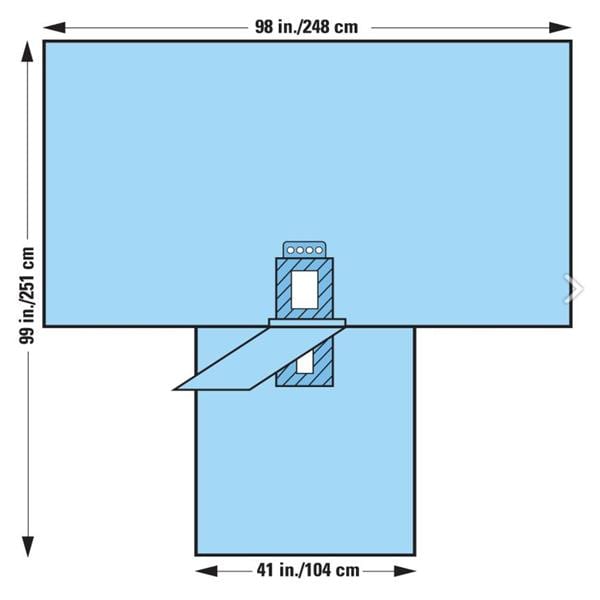 Laparoscopy Pack Laparoscopy T Drape 98x41x99