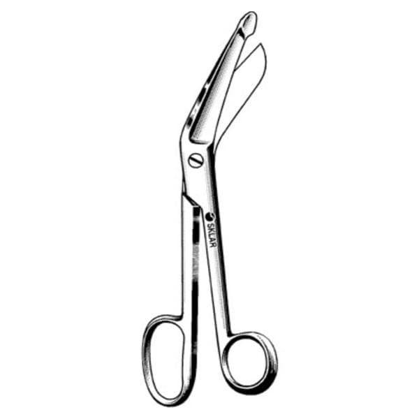 Lister Bandage Scissors Angled 8" Stainless Steel Non-Sterile Reusable Ea