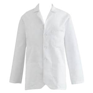 Consultation Lab Coat 3 Pockets Long Sleeves 30 in White Mens Ea