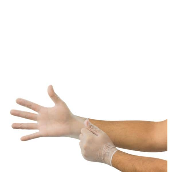 Derma Free Vinyl Exam Gloves Large Clear Non-Sterile