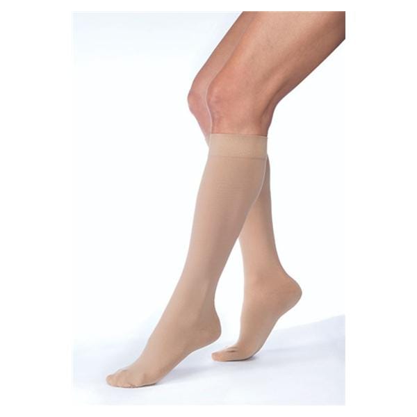 Relief Compression Socks Knee High/Full Calf Large Beige