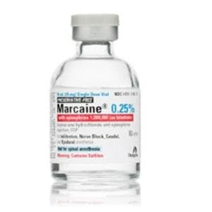 Marcaine w/Epinephrine Injection 0.25% 1:200,000 PF SDV 10mL 10/Package