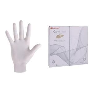 Curve Nitrile Exam Gloves Pro White Non-Sterile, 10 BX/CA