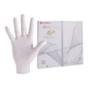 Curve Nitrile Exam Gloves Pro White Non-Sterile